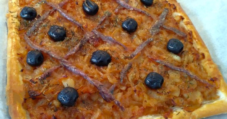 Pissaladière, pizza aux anchois des niçois